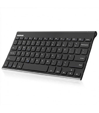 Bluetooth Keyboard, Arteck Stainless Steel Universal Portable Wireless Bluetooth Keyboard for iOS iPad Air, Pro, iPad Mini, Android, MacOS, Windows Tablets PC Smartphone Built in Rechargeable Battery