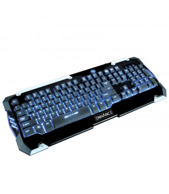 Accessory Power ENHANCE GX-K2 LED Gaming Keyboard with Hybrid Switches , 104 Keys and 3 Switchable Backlight Color