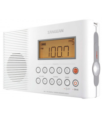 Sangean H201 AM/FM/Weather, Digital tuned Waterproof/Shower Radio