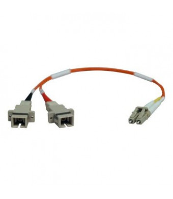 Tripp Lite Duplex Multimode 50/125 Fiber Adapter (LC-SC M/F) 0.3M (1-ft.)(N458-001-50)