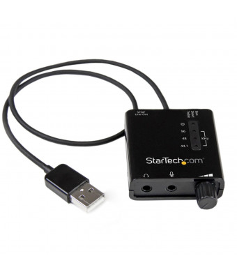 StarTech.com ICUSBAUDIO2D USB Stereo Audio Adapter External Sound Card with SPDIF Digital Audio Out