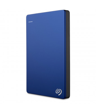 Seagate Backup Plus Slim 1TB Portable External Hard Drive with 200GB of Cloud Storage and Mobile Device Backup USB 3.0, Blue (STDR1000102)