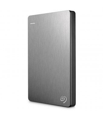 Seagate Backup Plus Slim 1TB Portable External Hard Drive with 200GB of Cloud Storage and Mobile Device Backup USB 3.0, Silver (STDR1000101)