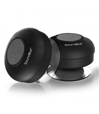 SoundBot SB510 HD Water Proof Bluetooth 3.0 Speaker, Mini Water Resistant Wireless Shower Speaker, Handsfree Portable Speakerphone with Built-in Mic