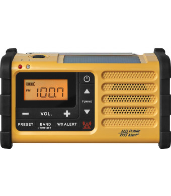 Sangean MMR-88 AM/FM/Weather+Alert Emergency Radio. Solar/Hand Crank/USB/Flashlight, Siren, Smartphone Charger