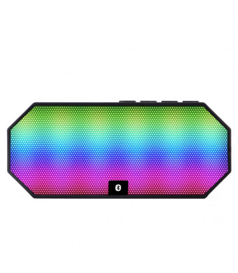 Ecandy Portable Wireless Bluetooth Speaker with Led, Built-in Microphone and Rechargeable battery for iPhone 6 Plus, iPad, Samsung Galaxy S5 S4, other Smartphones Tablets, Laptops, MP3 Players and other Bluetooth Enable Devices-Black