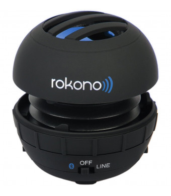 Rokono G10 BASS+ Best Mini Wireless Portable Bluetooth Speaker System - Compatible with Apple iPhones, iPads, Laptops and More for Indoor and Outdoor - Super Bass High Definition Sound - Black Matte