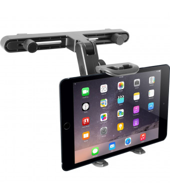 Macally HRMOUNT Adjustable Car Seat Headrest Mount and Holder for iPad, Samsung, and 7" to 10" Tablets