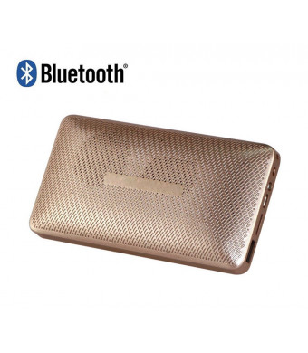 Deli Power Bank/Bluetooth Speaker - with Multifunction 5-in-1 Portable Hands-free Bluetooth Speaker+3000mAh Power Bank+LED Flashlight+Support TF Card+FM Radio for iPhone, iPad, PC etc. Golden