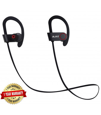 Wireless Headphones, BLAYZ Sports Sweatproof Wireless In-Ear Earbuds with Noise Reduction Streamin