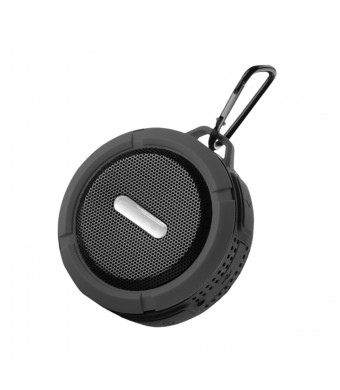 Qable Powerz(TM) Portable Waterproof Outdoor Shower Car Wireless Bluetooth Speaker w/ 5W Speaker (Black)