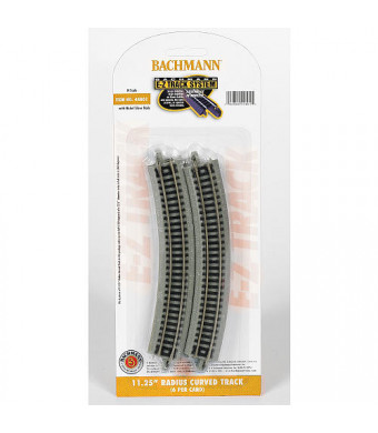 Bachmann Trains 11.25 inch Radius Curved Track (6/Card) - N Scale