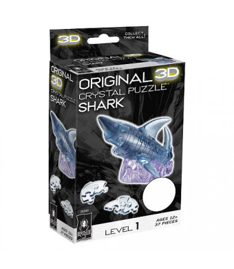 3D Crystal Puzzle - Shark: 37 Pcs