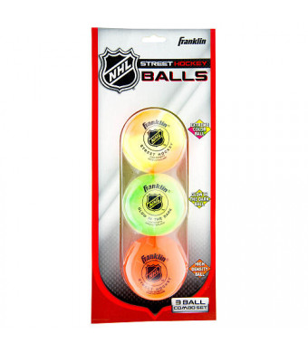 Franklin Sports NHL Street Hockey Ball Combo - 3 Pack