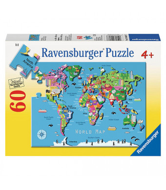 World Map Puzzle - 60-Piece