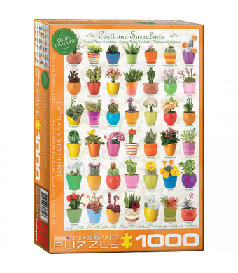 EuroGraphics Cacti and Succulents Jigsaw Puzzle - 1000-Piece