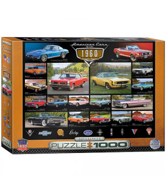 EuroGraphics American Cars of the 1960's Cruisin' Series Jigsaw Puzzle - 1000-Piece