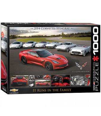 EuroGraphics 2014 Corvette Stingray It Runs in the Family Jigsaw Puzzle - 1000-Piece