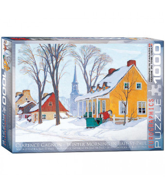 EuroGraphics Winter Morning in Baie-St-Paul by Clarence Gagnon Jigsaw Puzzle - 1000-Piece