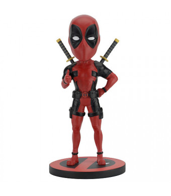 NECA Marvel Head Knocker 8 inch Classic Action Figure - Classic Red and Black Deadpool