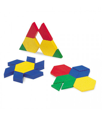 Learning Resources 0.5 Cm Plastic Pattern Blocks, 100 Pieces