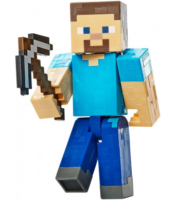 Mattel Minecraft Basic Action Figure, Steve with Pickaxe