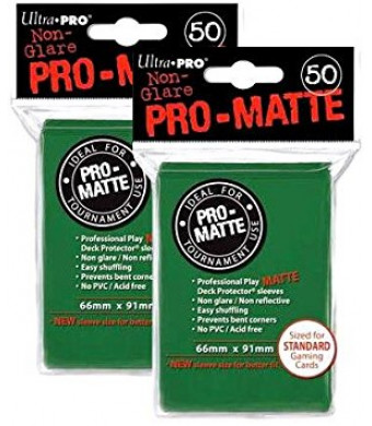 Ultra Pro PRO-MATTE (100 Count) Green Deck Protector Sleeves - Magic the Gathering