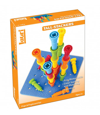 PlayMonster Lauri Tall-Stacker Pegs and Pegboard Set