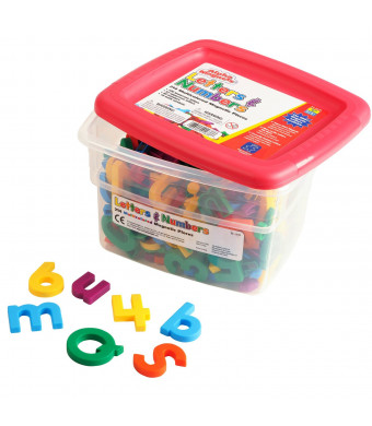 Educational Insights Multicolored Alphamagnets and Mathmagnets, 214 Pieces