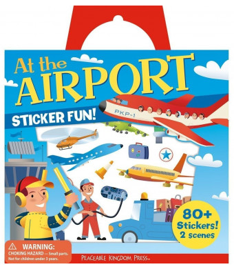 Peaceable Kingdom Sticker Fun! At the Airport Reusable Sticker Tote