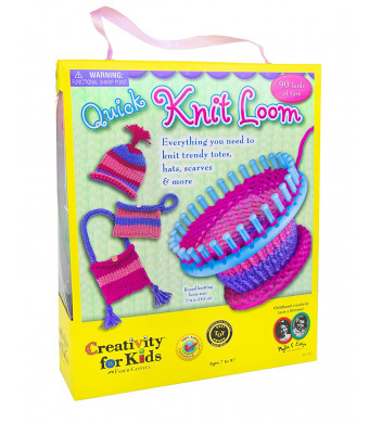 Creativity for Kids Quick Knit Loom – Teaches Beneficial Skills and Creativity – Easy to Use – For Ages 7 and Up