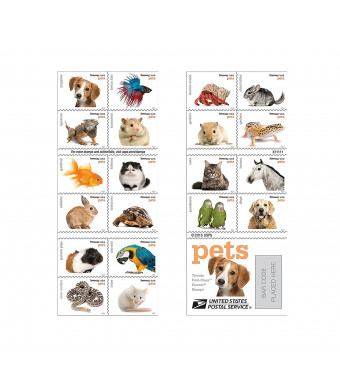 United States Postal Service 20 Forever USPS stamps Pets celebrate animals in our lives that bring joy companionship and love 1 sheet of 20 stamps