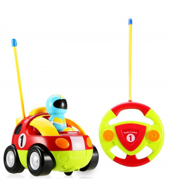 Holy Stone RC Cartoon Race Car with Music and Lights Electric Radio Control Toy for Baby Toddlers Kids and Children