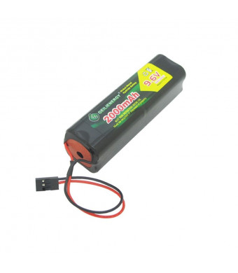 Geilienergy 9.6v 2000mAh Square Futaba NT8S600B Transmiter Battery Pack with Hitec connector for RC Airplanes ,Cars,Heli,Sailplanes