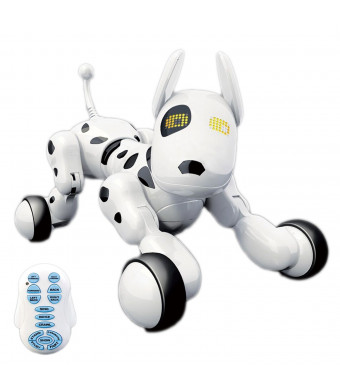 Hi-Tech Wireless Remote Control Robot Interactive Puppy Dog For Kids, Children,Girls, Boys (White)