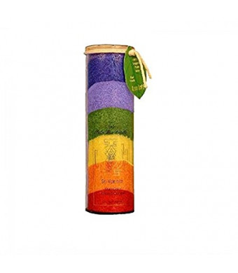 Aloha Bay Unscented Chakra Jar Rainbow Sri Yantra Candle