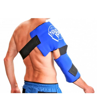 Adult Shoulder/Elbow Cold Therapy Ice Wrap - Long Lasting Pain Relief from Spasms and Swelling. Maintains Consistent Temperature. Built to Give Comfortable Fit