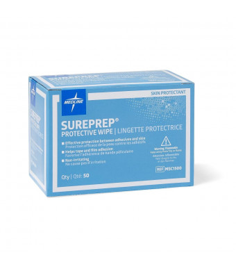 Medline Wipe Protectant Skin Sureprep, 50 Count