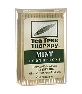 Tea Tree Therapy Toothpicks - Tea Tree And Mint - 100 Count