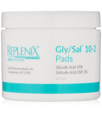 Replenix Acne Solutions Gly/Sal 10-2 Pads, 60 Count