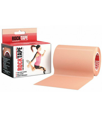 RockTape Kinesiology Tape, Extra Wide 4-Inch Tape for Larger Muscle Groups, Active-Recovery For Athletes, Uncut Roll - Extra Wide