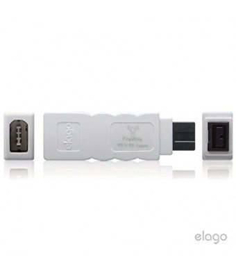 elago FireWire 400 to 800 Adapter (White) for Mac Pro, MacBook Pro, Mac Mini, iMac and all other computers