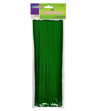 Creativity Street Chenille Stems/Pipe Cleaners 12 Inch x 6mm 100-Piece, Green