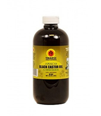 Tropic Isle Living Jamaican Black Castor Oil 8 oz - Glass Bottle