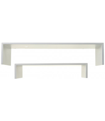 Kiera Grace Extense Thin Accent Shelves, 10 Inch and 14 Inch, White, Set of 2