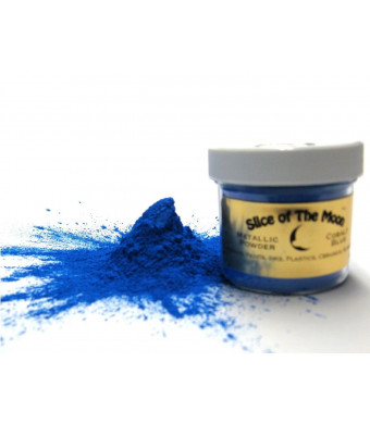 Cobalt Blue Mica Powder 1oz, Metallic Blue Powder, Cosmetic Mica, Slice of the Moon