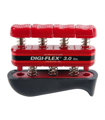 Cando Digi-Flex Hand and Finger Exercise System Red, 3 lbs Resistance