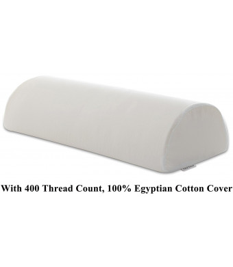 InteVision Four Position Support Pillow (20.5"  x 8"  x 4.5" ) with 400 Thread Count, 100% Egyptian Cotton Cover