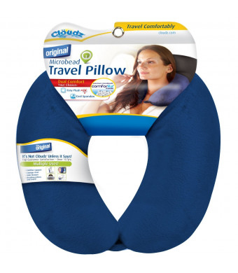 Cloudz Microbead Travel Neck Pillow - Blue