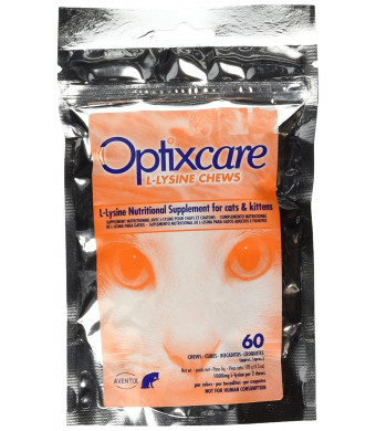 Optixcare 60 Count L-Lysine Chews for Cats and Kittens
